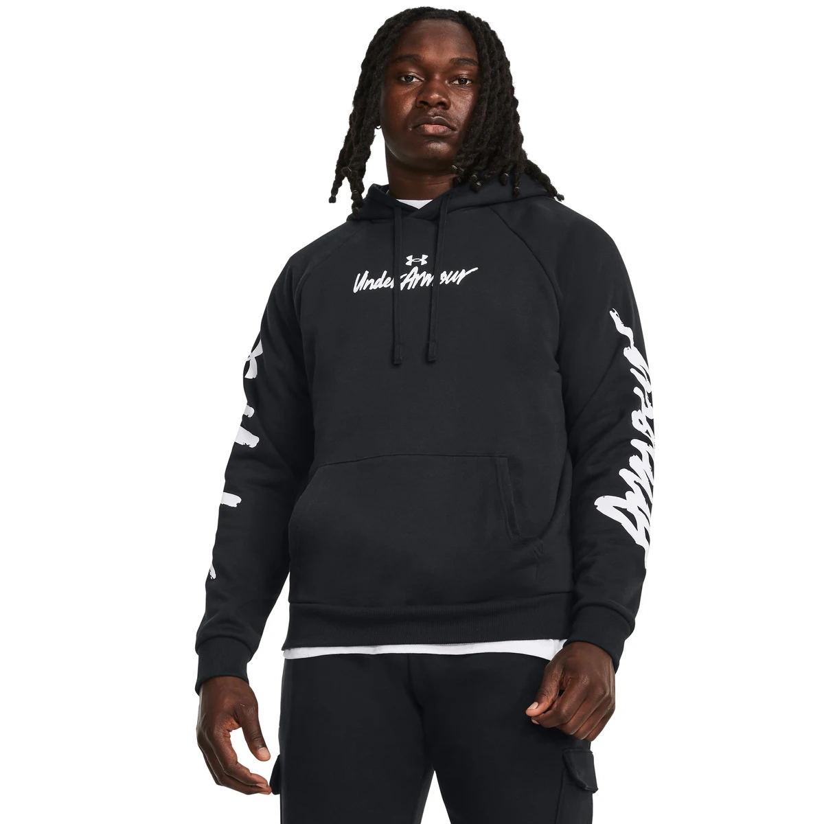 UA Rival Fleece Graphic Men's Hoodie, custom hoodie or sweatshirt with logo imprint 1