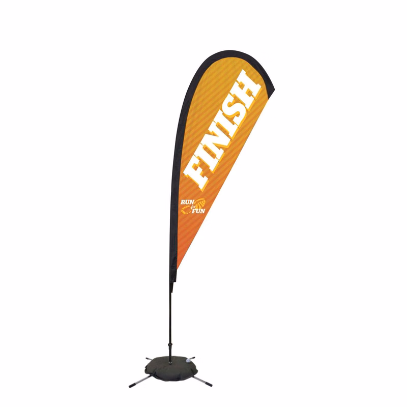 8' Premium Teardrop Sail Sign Kit (Single-Sided with Scissor Base)