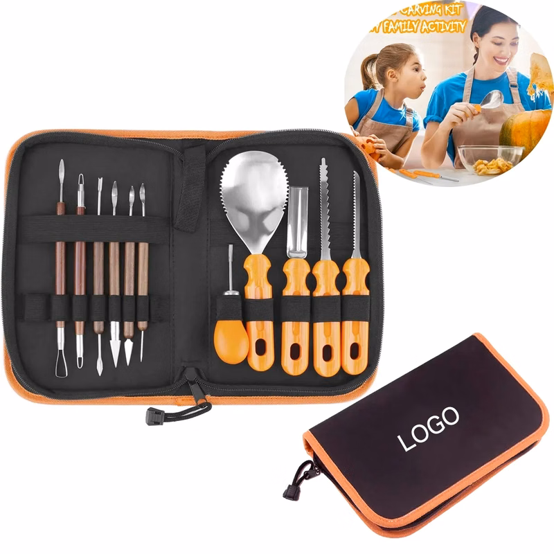11 Pcs Halloween Pumpkin Carving Tools kits  with Handbag