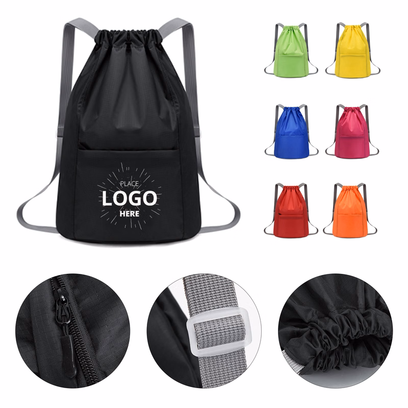 Waterproof Drawstring Backpack Bag for Gym Sports Marathon