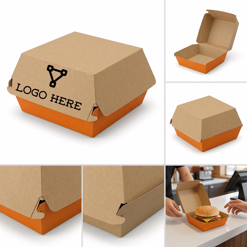 Food-Grade Kraft Burger Box