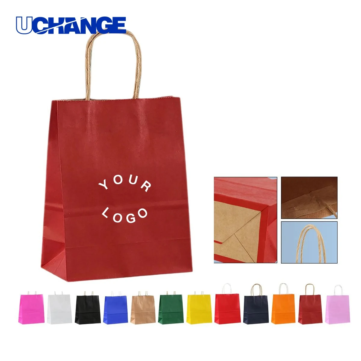 Kraft Paper Tote Bag Carrier for Two Cups 1