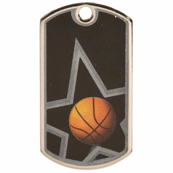 Basketball Star Metal Dog Tag