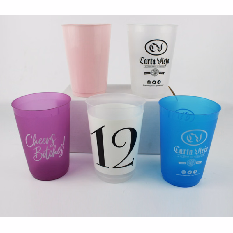 20 OZ Frosted Plastic Stadium Cup