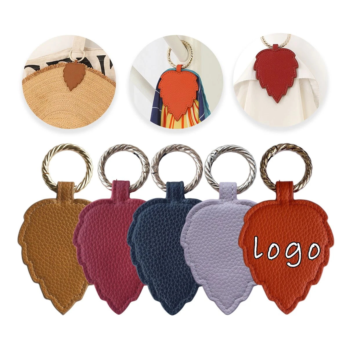 Leaf PU Leather Magnetic Hat Clip Travel Access Tool 1