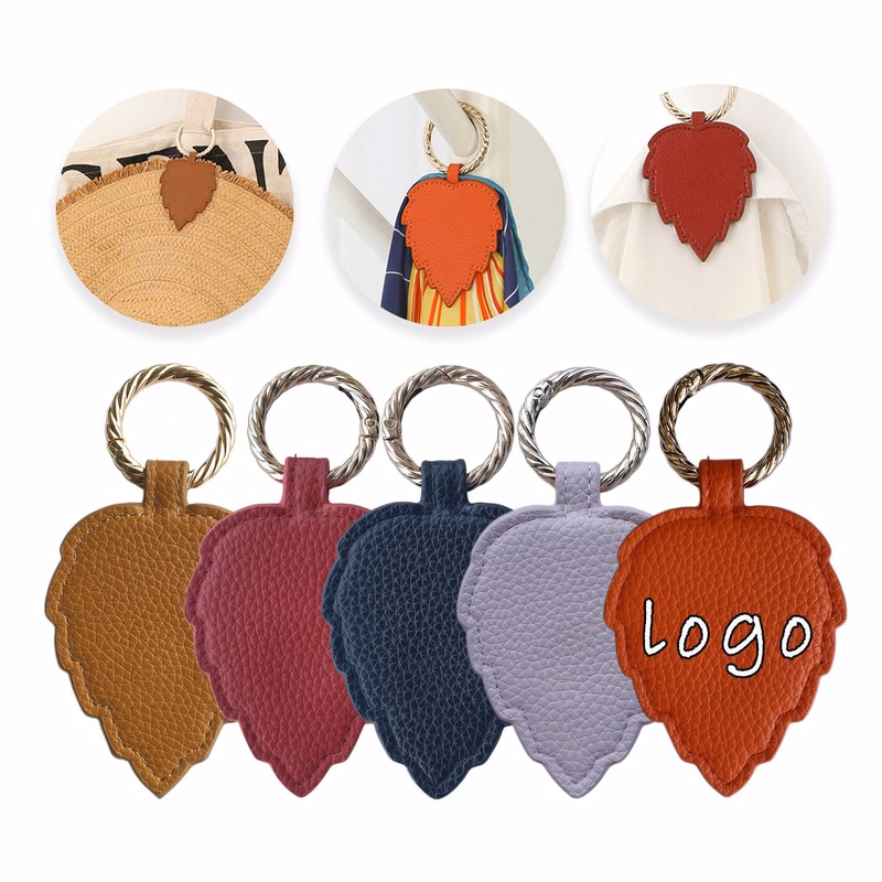 Leaf PU Leather Magnetic Hat Clip Travel Access Tool