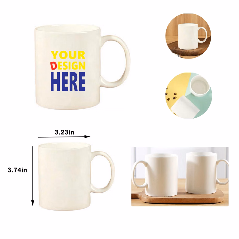 12oz Ceramic Coffee Mug MOQ 10