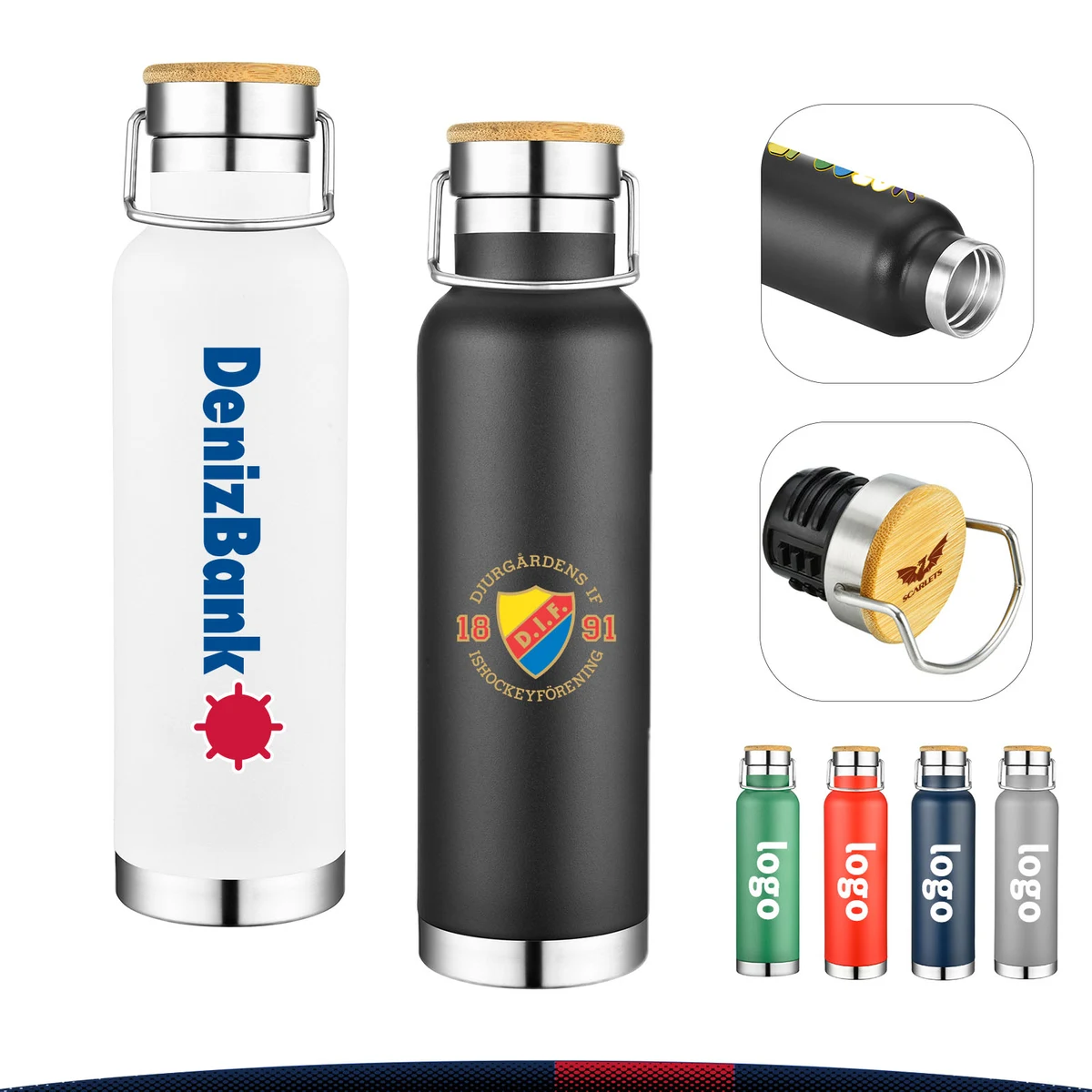 22 OZ. Inper Water Bottle, custom water bottle with logo imprint 1