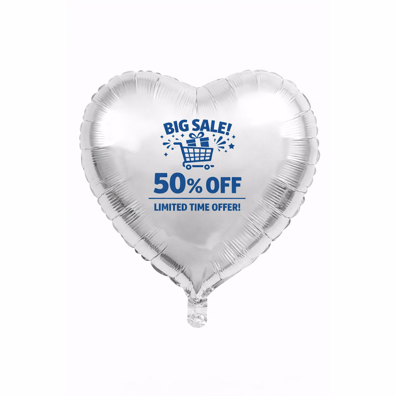 Heart Shaped Mylar Foil Balloons