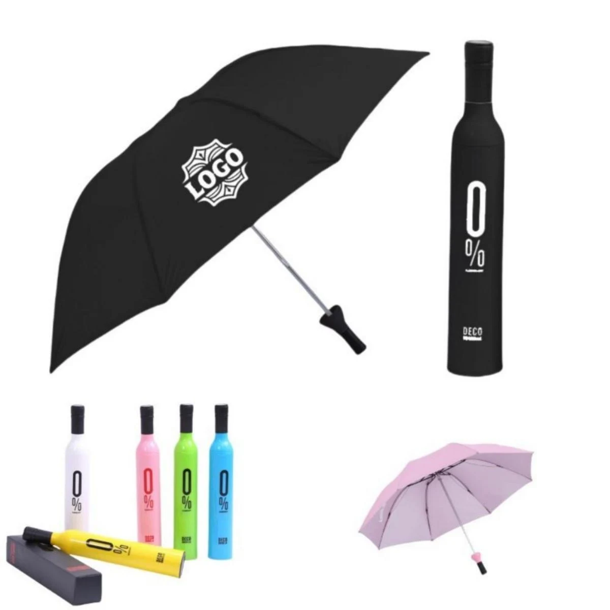Portable Folding Bottle Umbrella, UV-Resistant And Waterproof 1