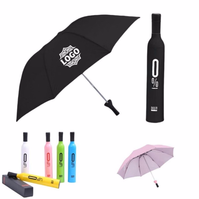 Portable Folding Bottle Umbrella, UV-Resistant And Waterproof