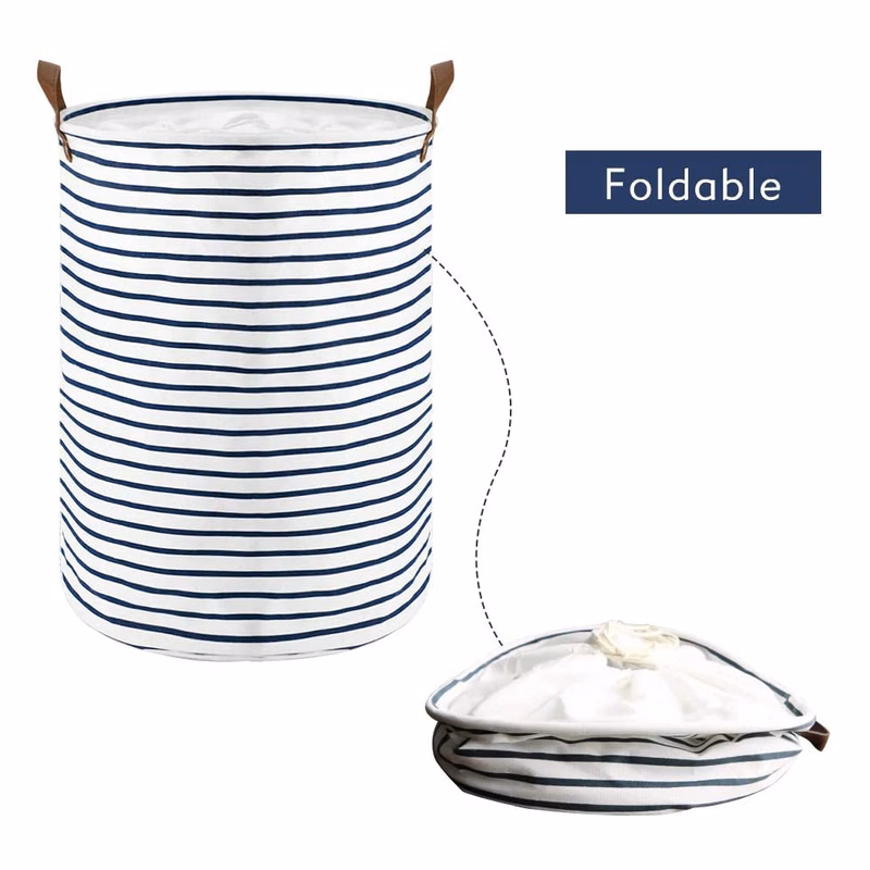 Drawstring Clothes Hamper Storage Basket
