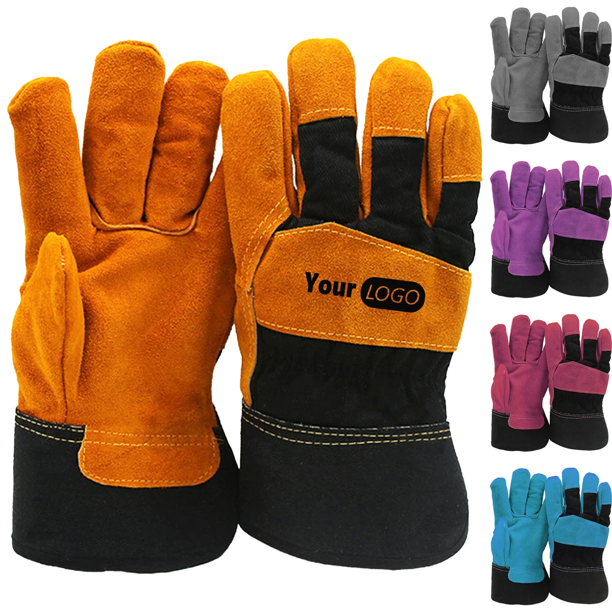 Cowhide Wear Resistant And Antifreeze Gloves 1