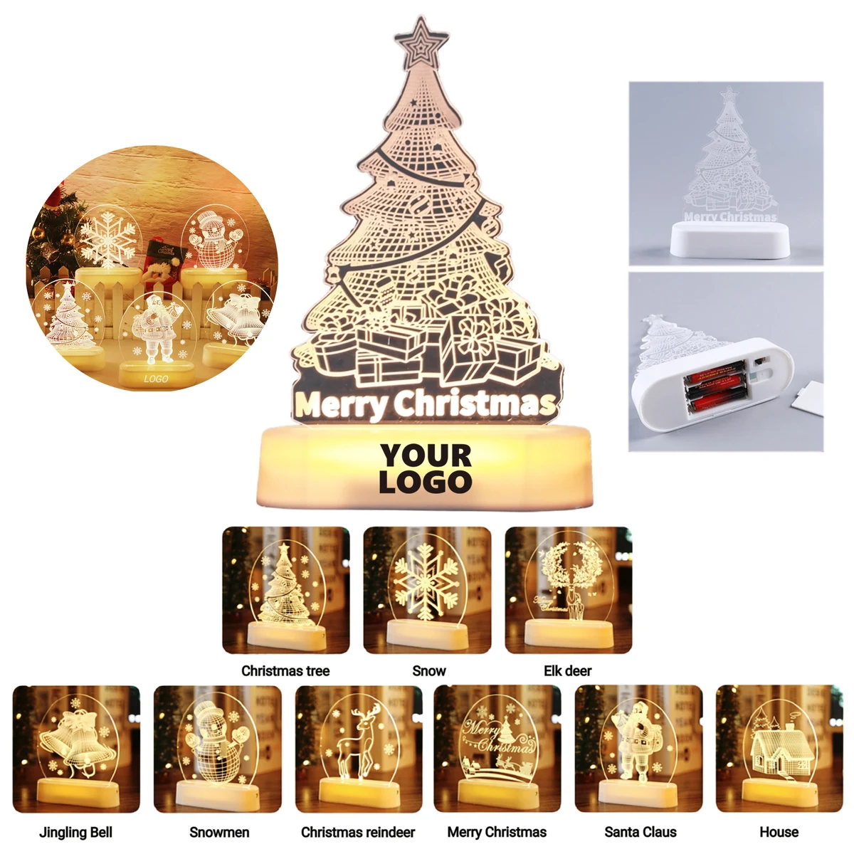 3D Christmas Night Lights 1