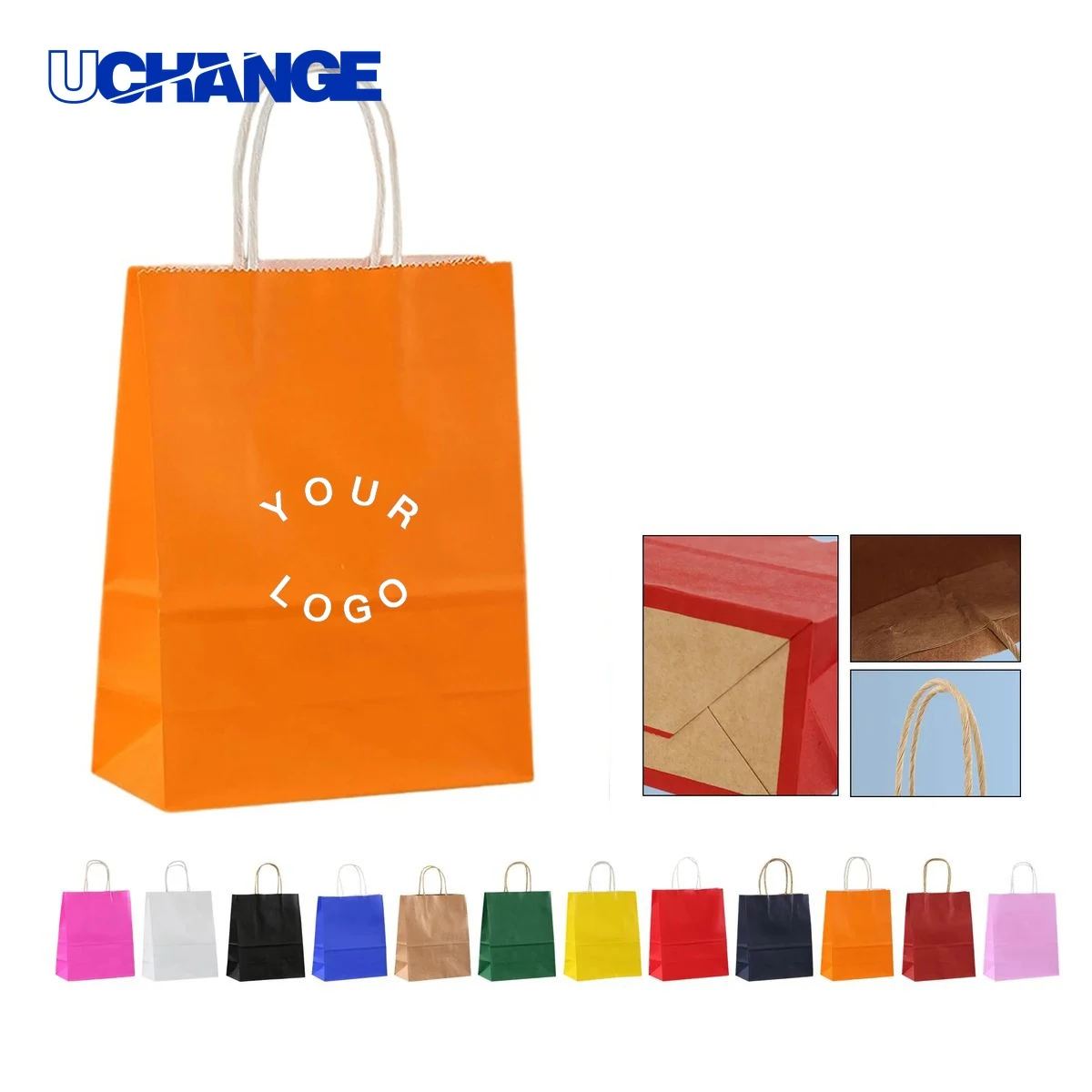 Kraft Double Cup Holder Bag Carrier with Handle 1