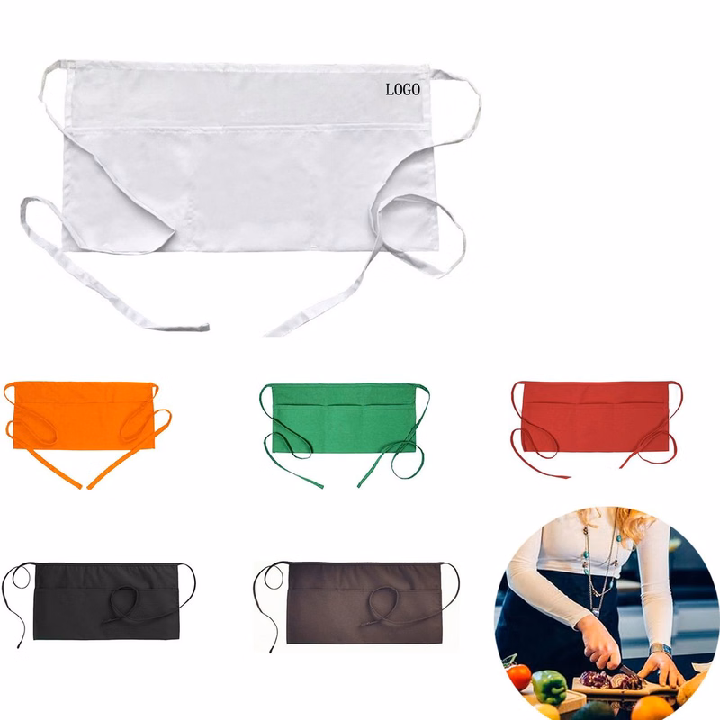 Work Half Apron with Three Pockets
