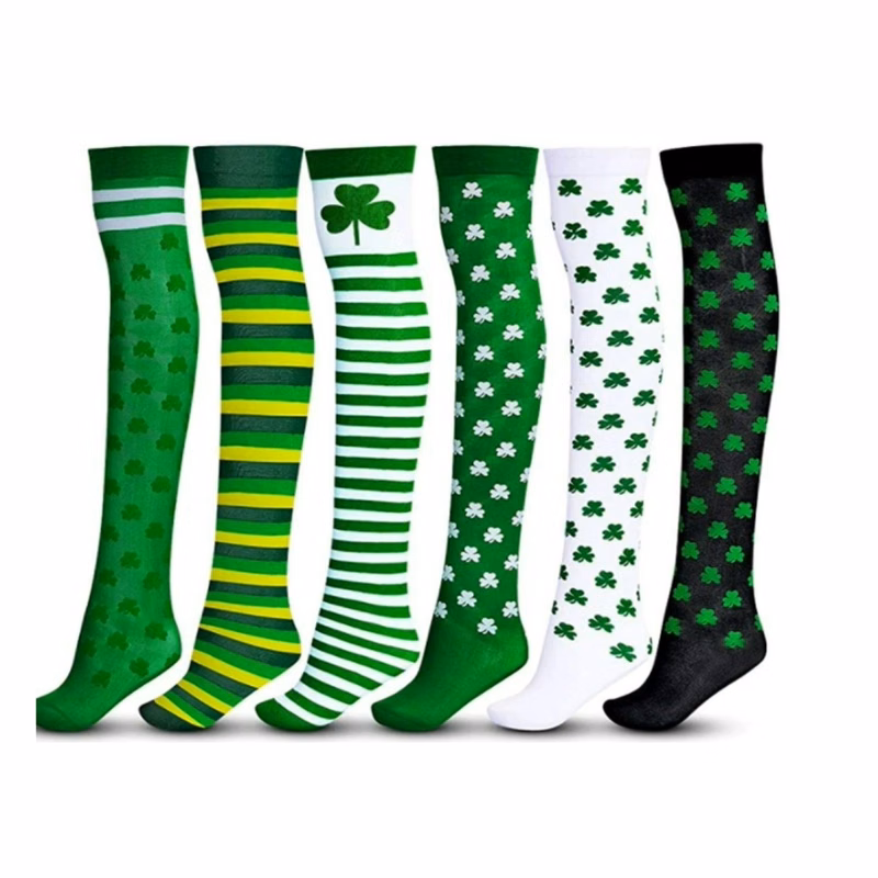 St. Patricks Day Shamrock Stockings