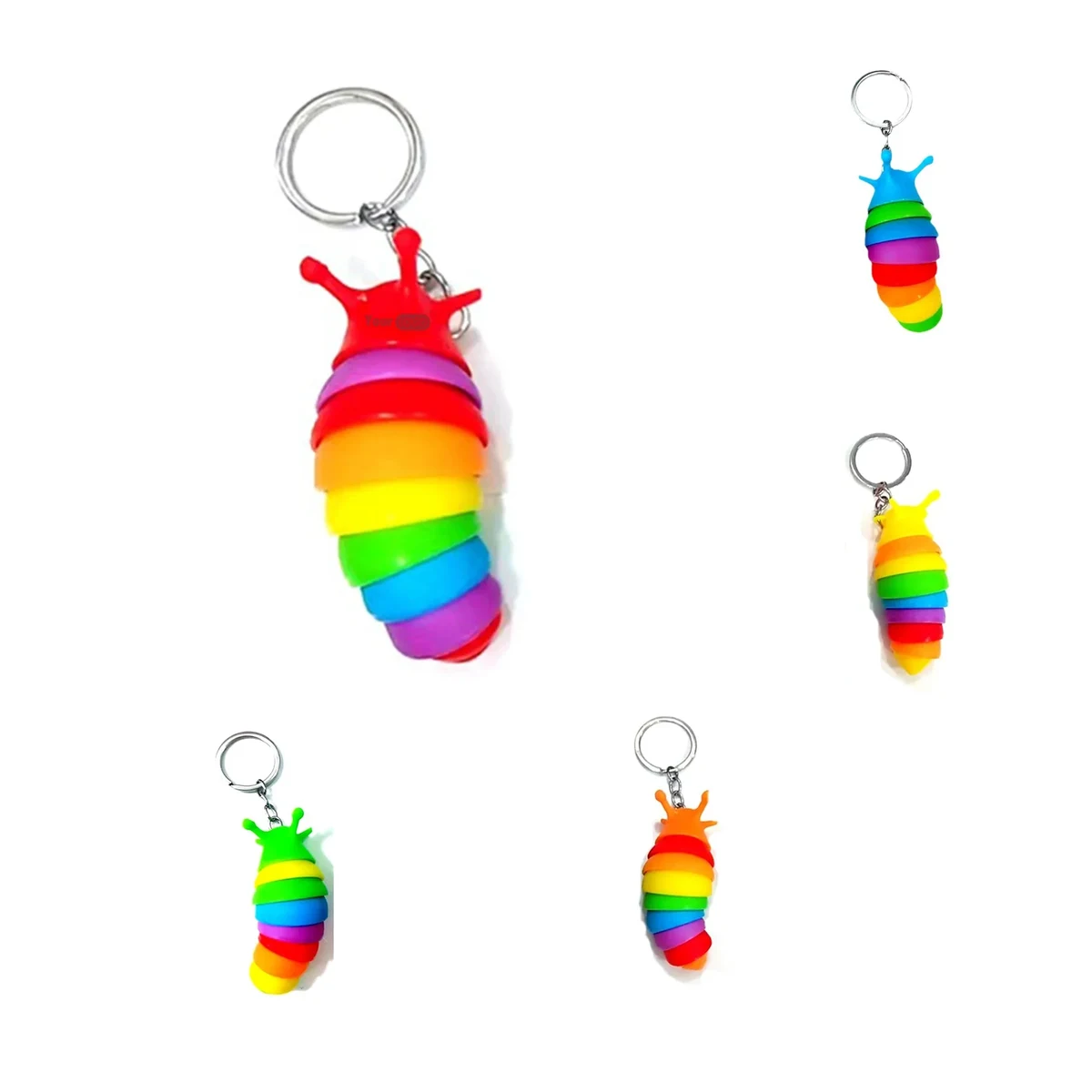 Plastic Intellectual Vent Caterpillar Keychain 1