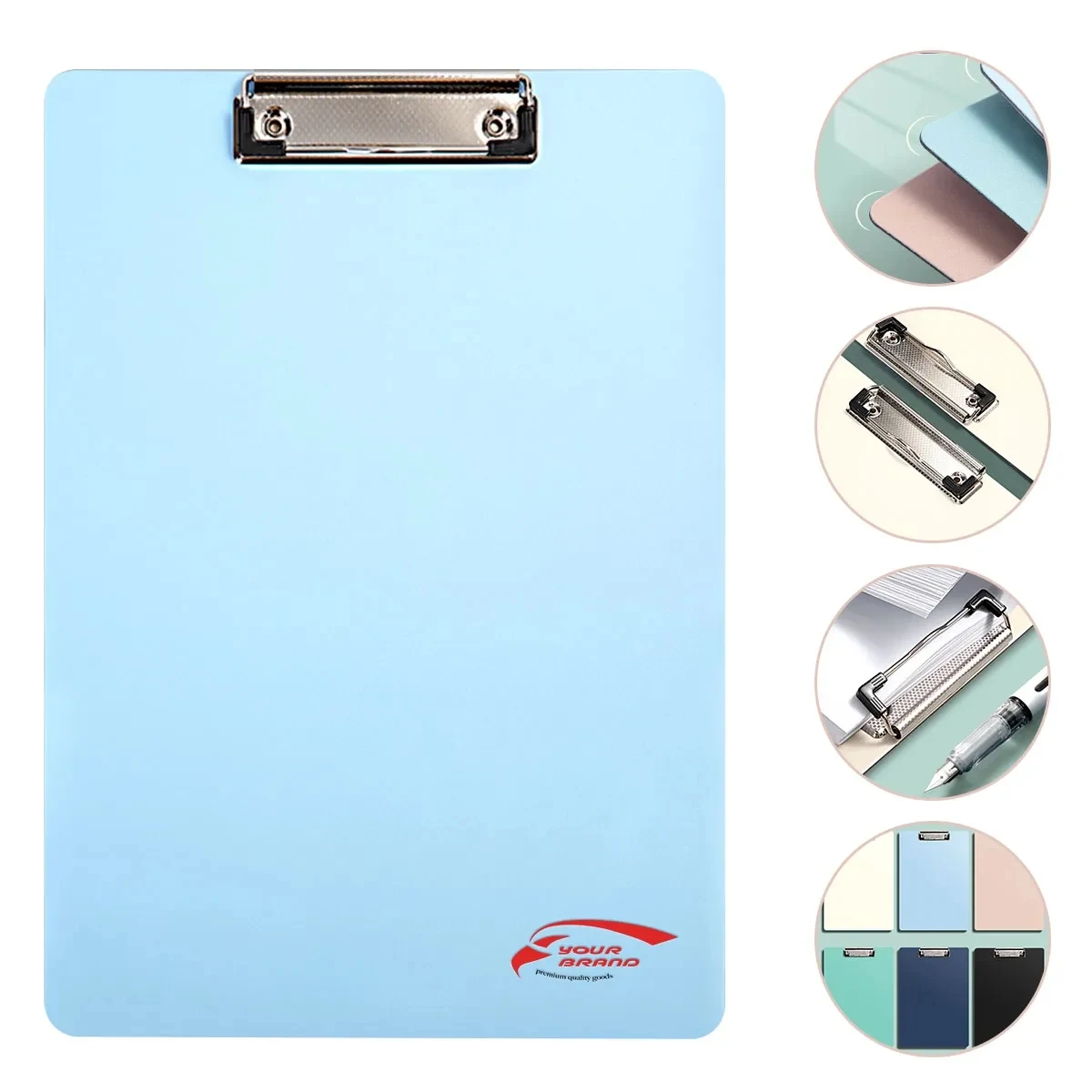 A4 Colorful Transparent Plastic Clipboard 1
