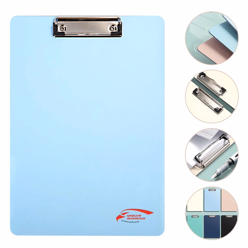 A4 Colorful Transparent Plastic Clipboard
