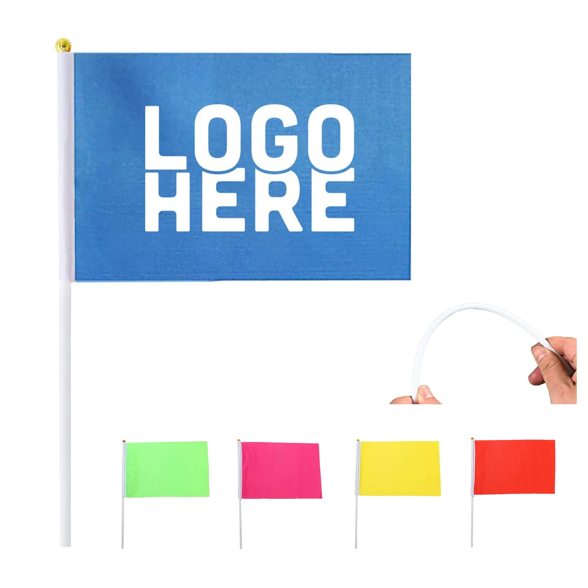 Vibrant Handheld Waving Flag 1
