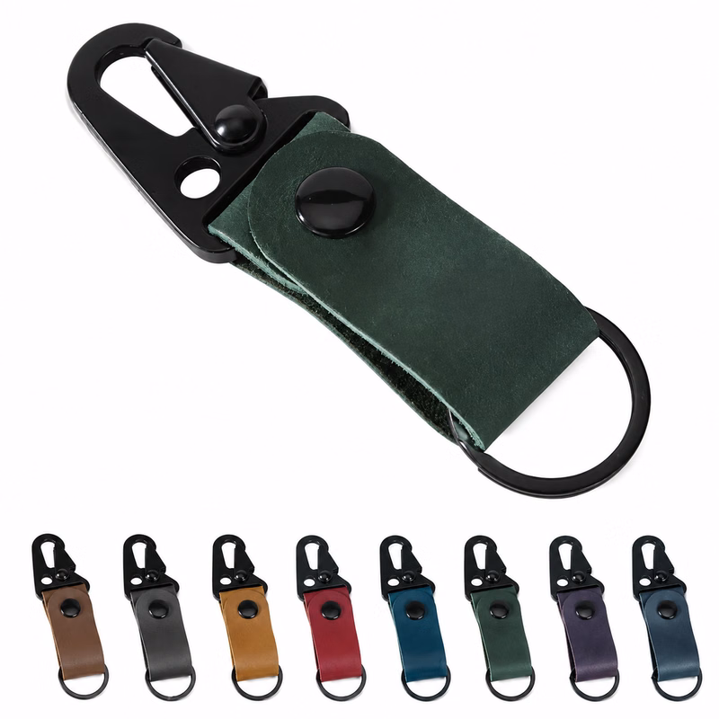 Edc Leather Carabiner Key Ring