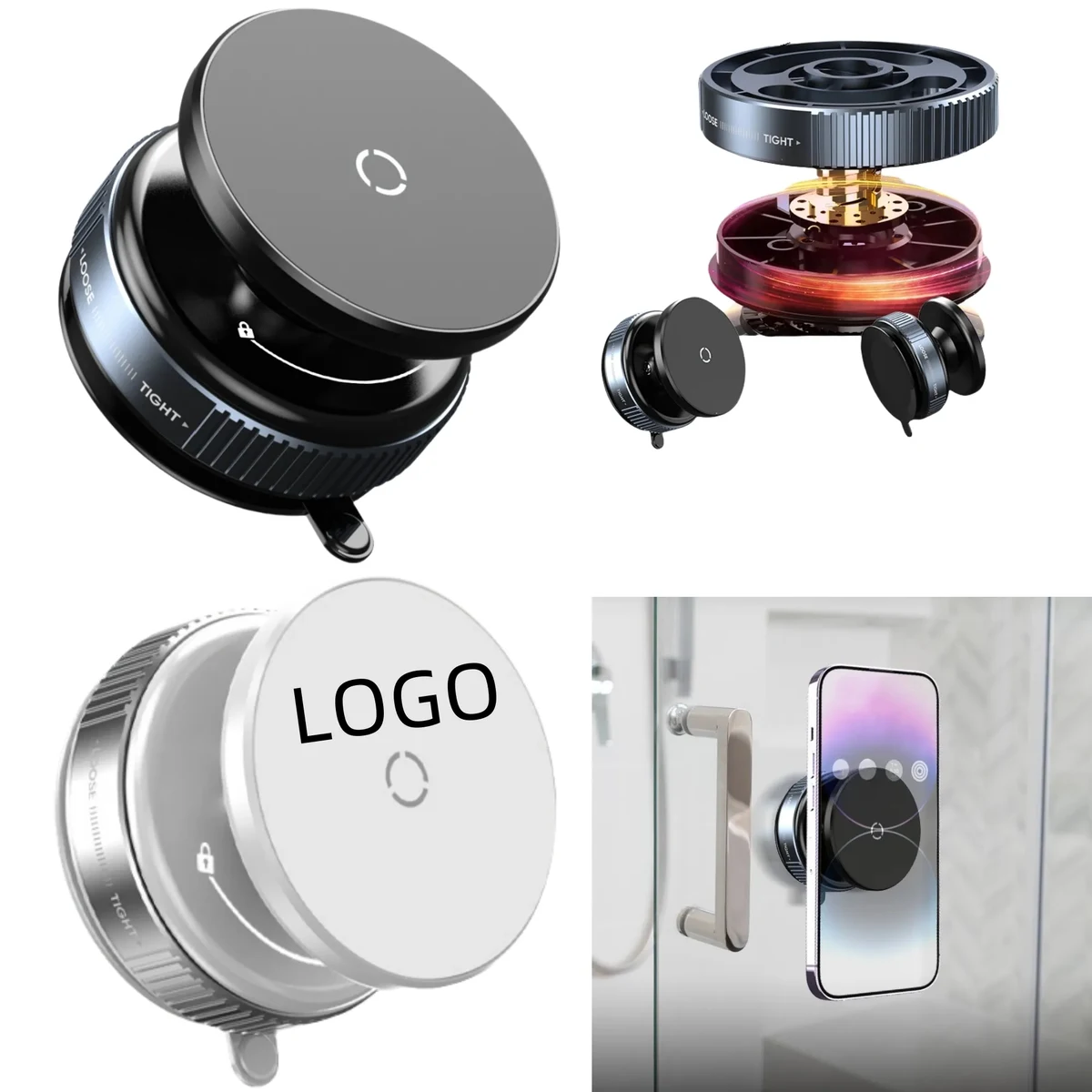 Vacuum Suction & Magnetic Car Phone Mount 1