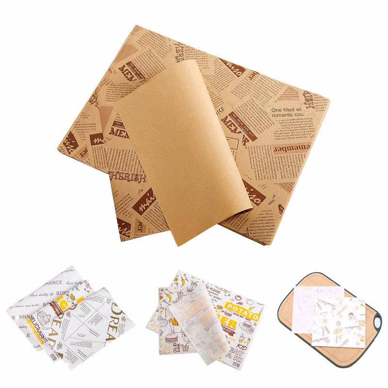 10 inches Custom Food Wrap Paper MOQ 100 PCS