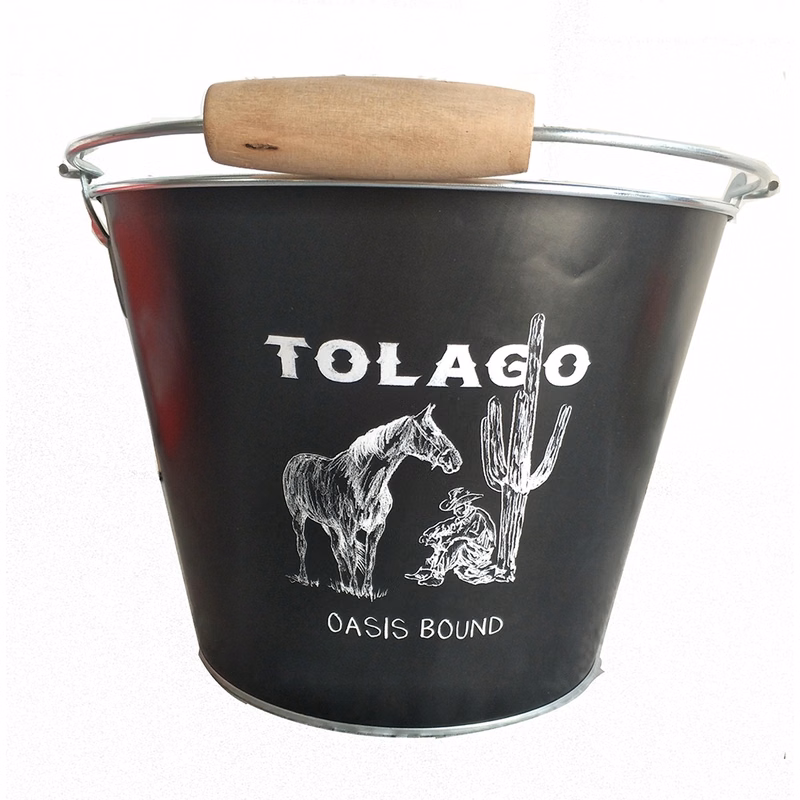 5 QTWood Handle Ice Bucket With Two Opener