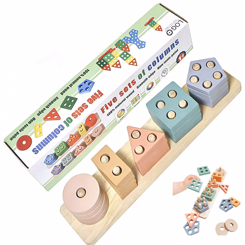 Wooden Geometry Matching Peg Board