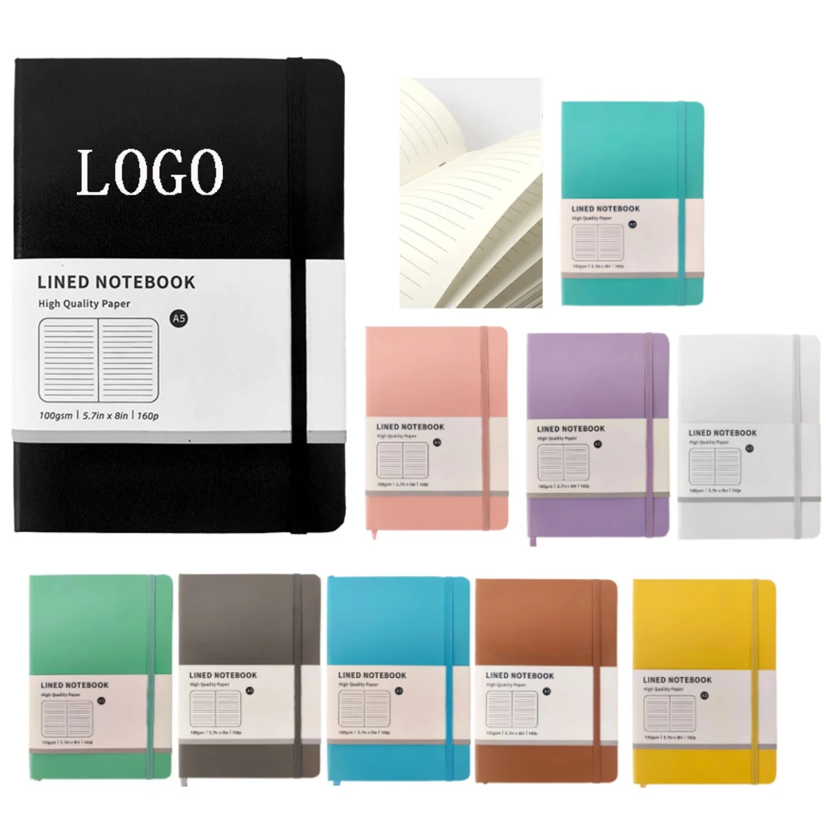 Medium A5 Ruled Softcover Notebook 1