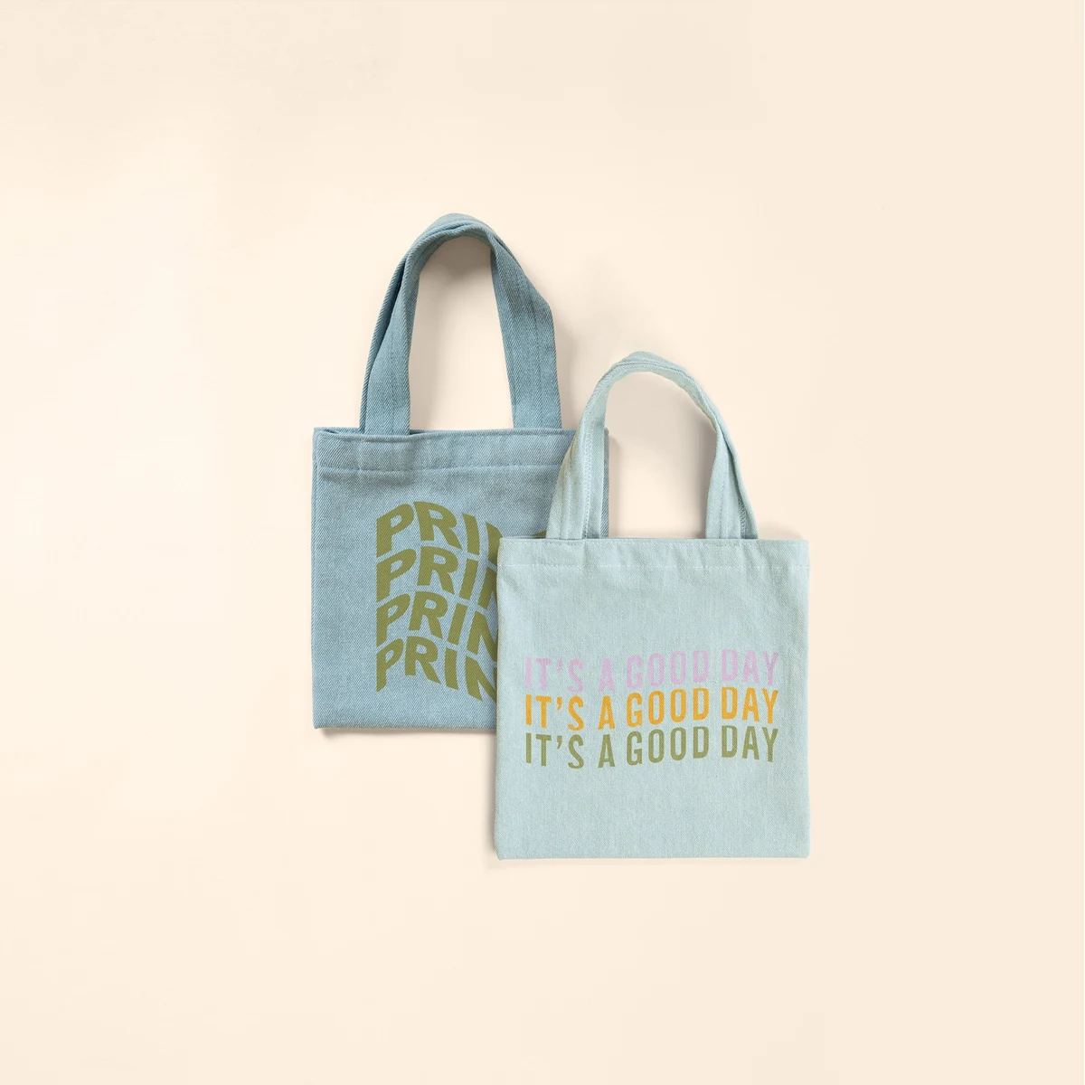 TEENY TINY TOTE - DENIM 1