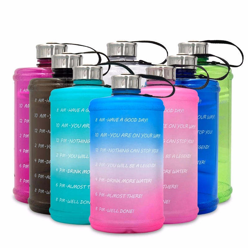 Custom 73 oz PC Material Water Bottle with Time Marker