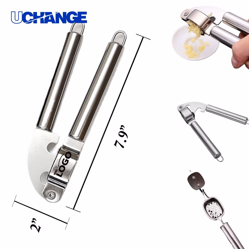 Stainless Steel Garlic Press and Peeler Tool