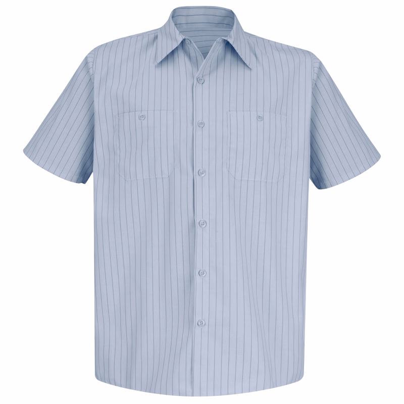 Red Kap® Men's Short Sleeve Striped Work Shirt