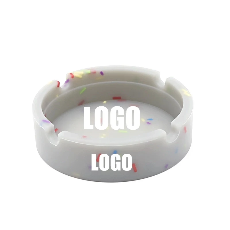 Custom Circular Silicone Ashtray - Glow in the Dark 1