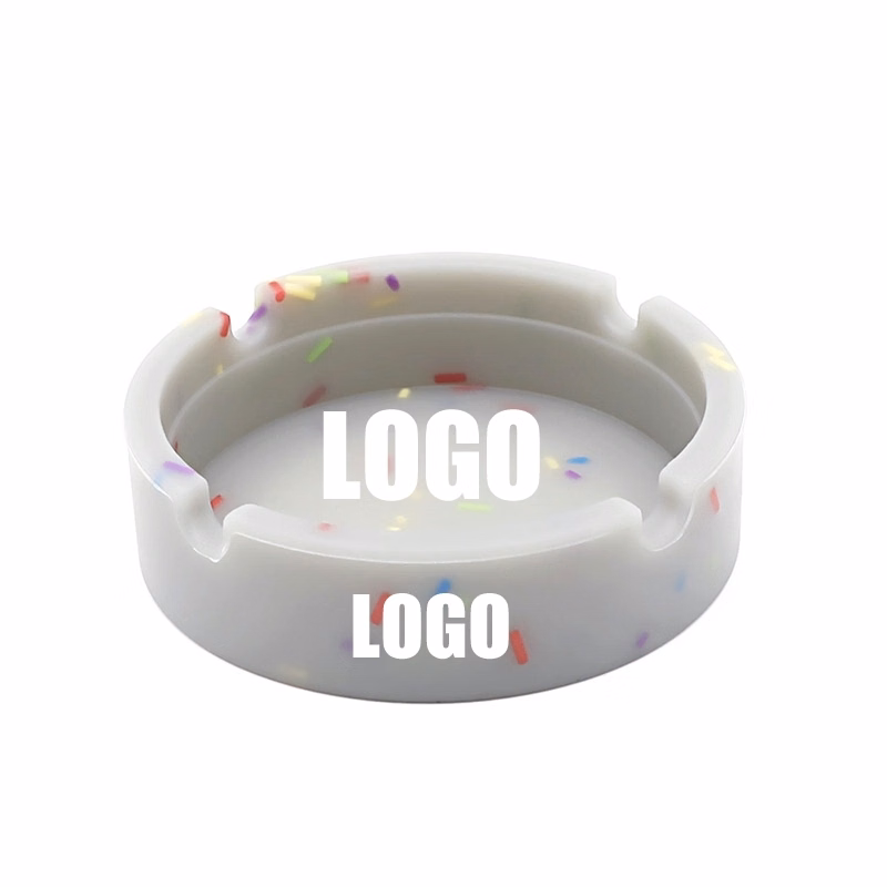 Custom Circular Silicone Ashtray - Glow in the Dark