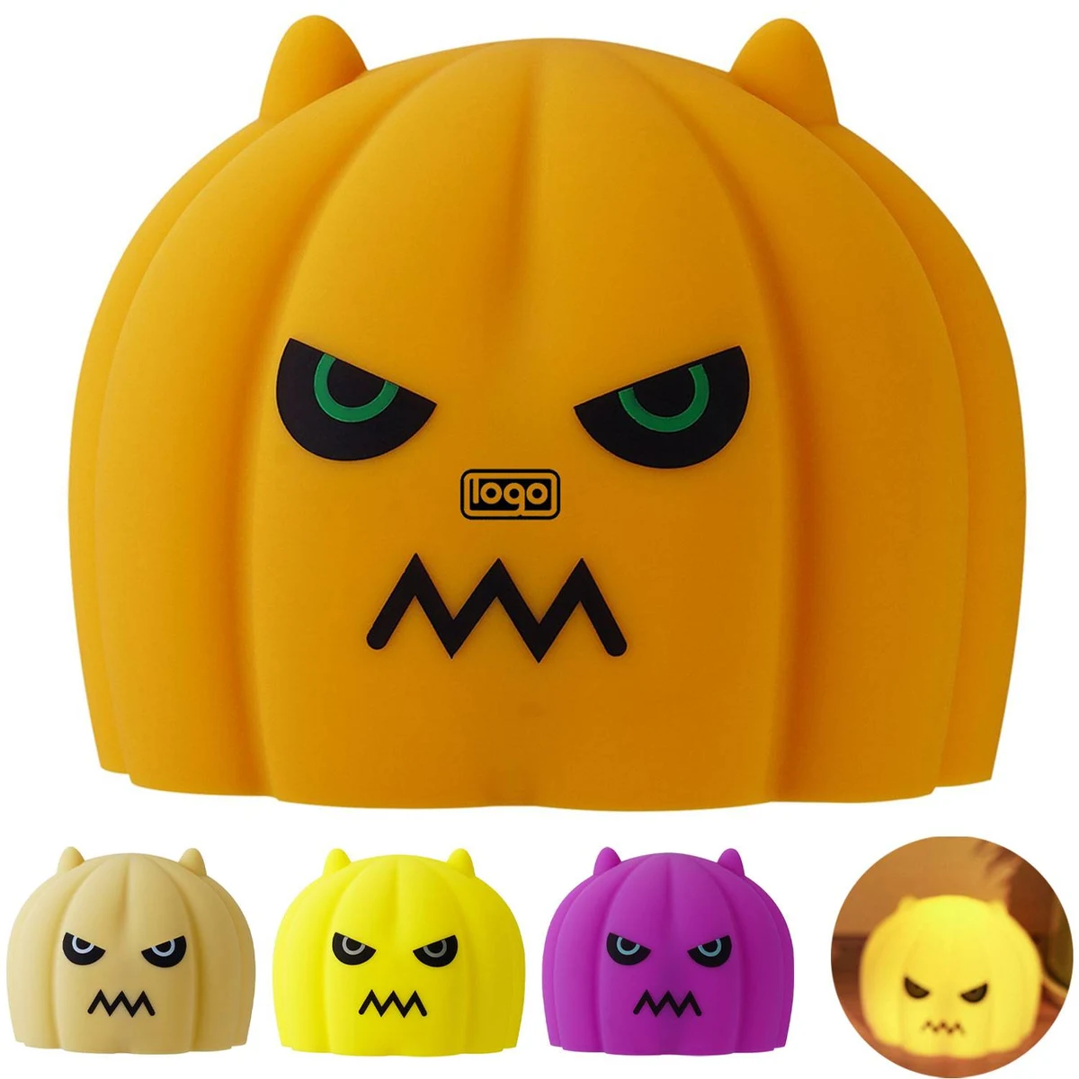 Halloween Rechargeable Silicone Pumpkin Night Light 1