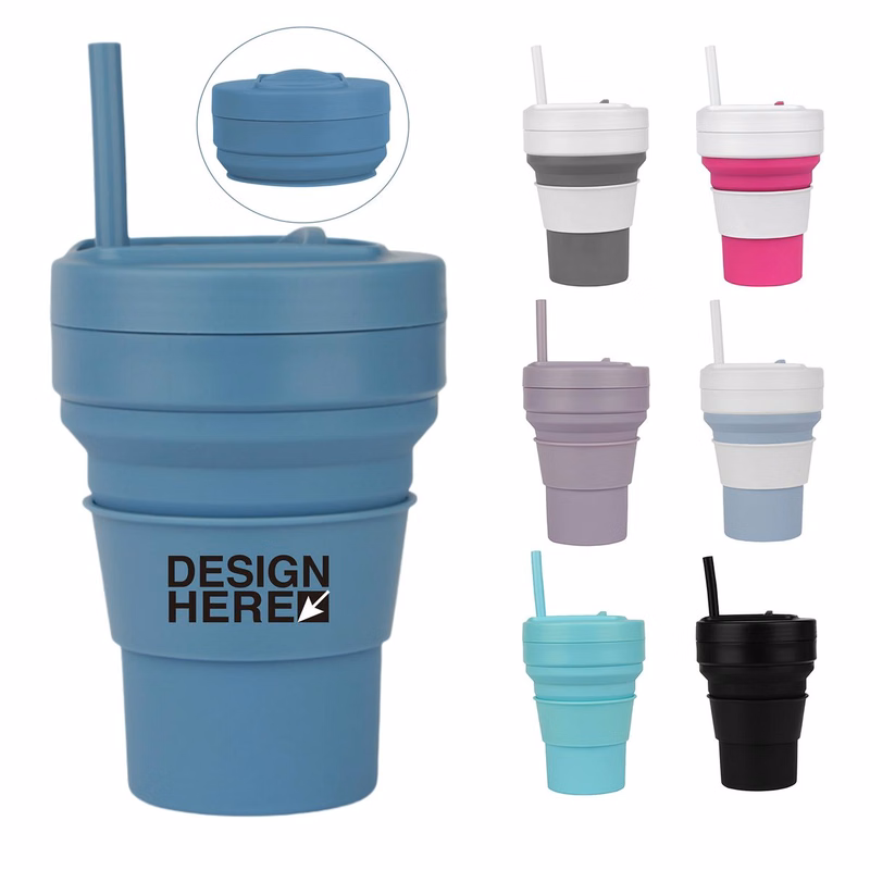 12 Oz Outdoor Silicone Folding Cup