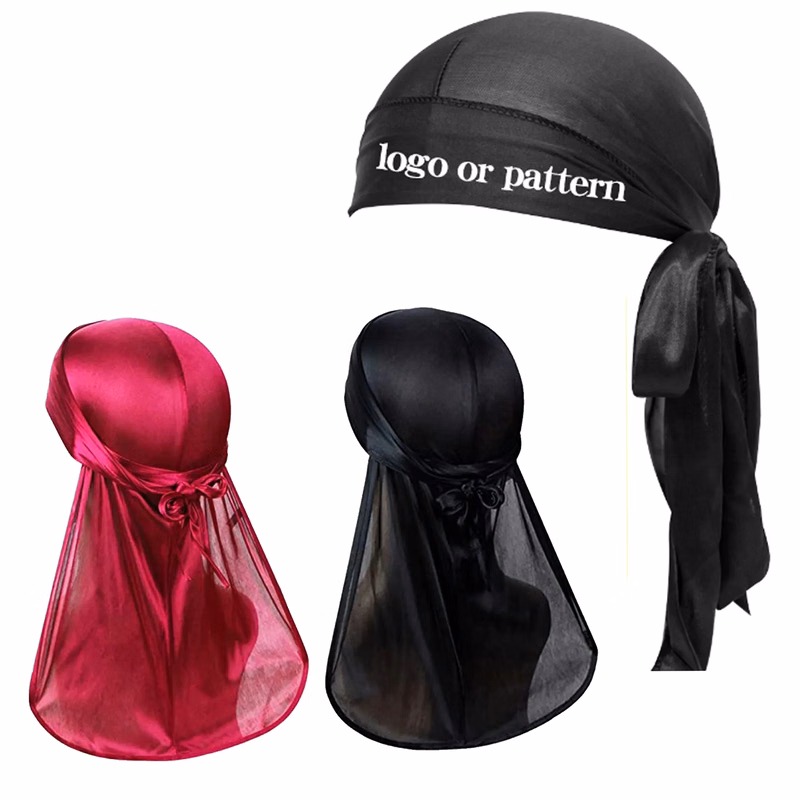 MOQ 50PCS Satin Silky Durag for Men Women