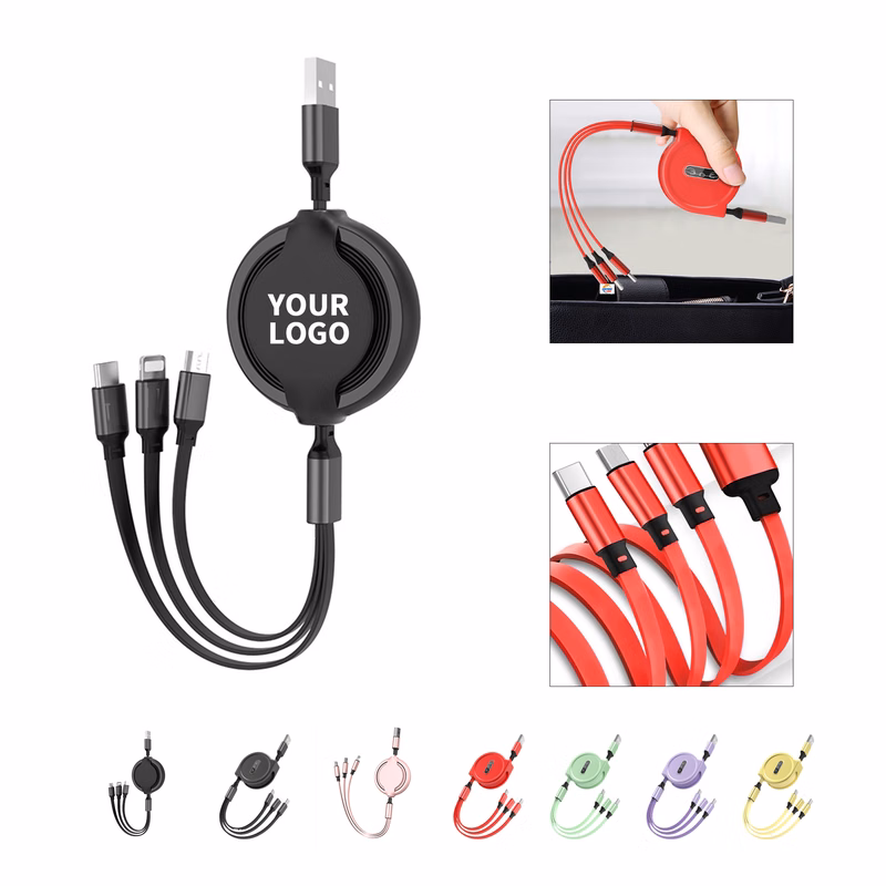Retractable Multi Connector Charging Cable
