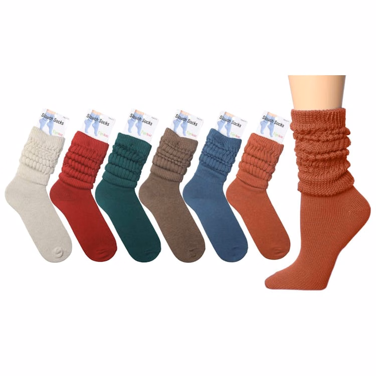 Women's Tipi Toe Slouch Crew Boot Socks Assorted 9-11 1 Pack