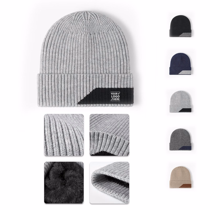 Winter Fleece Lined Beanie with Matching Color