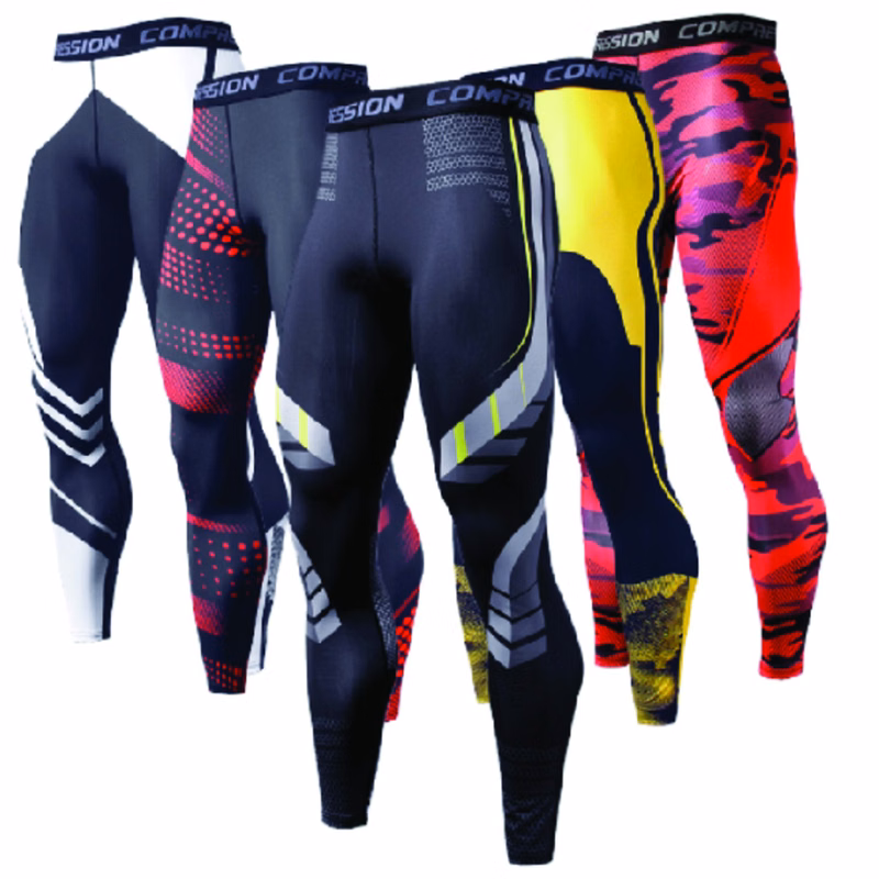 Men's Sublimation Compression Tights - 180G Poly Spandex
