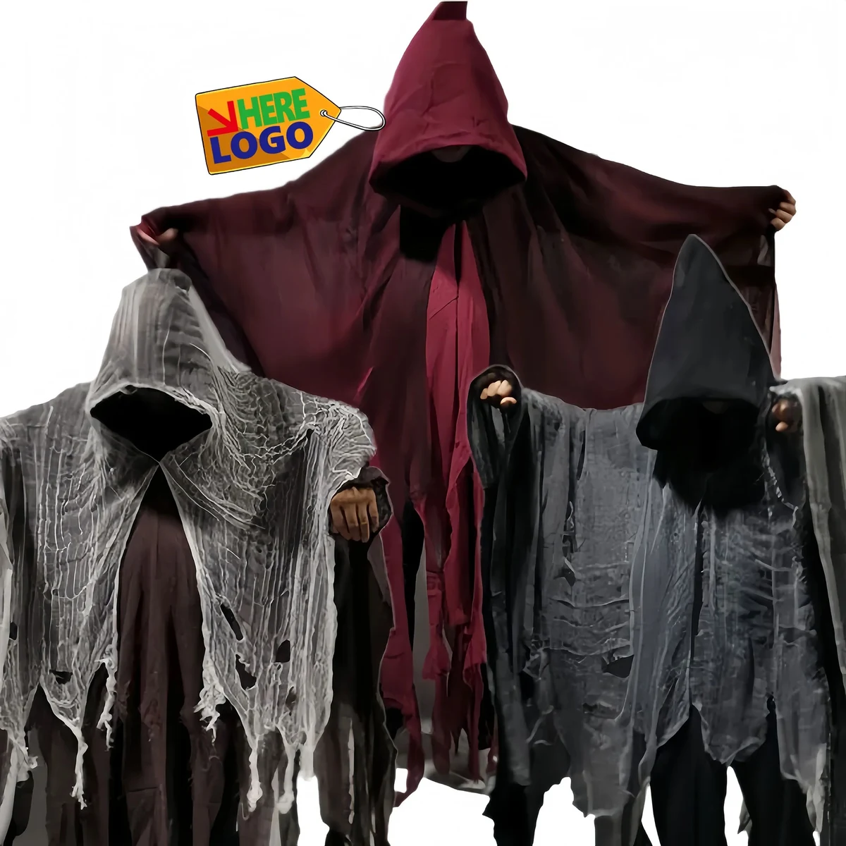 Premium Spooky Hooded Cape For Halloween Cosplay 1