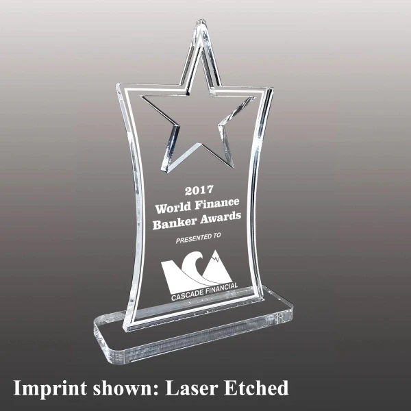 Acrylic Star Award - Laser Etched 1