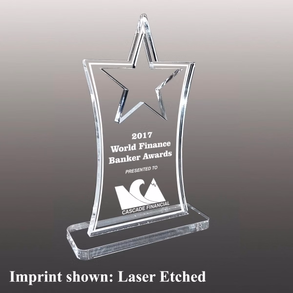 Acrylic Star Award - Laser Etched