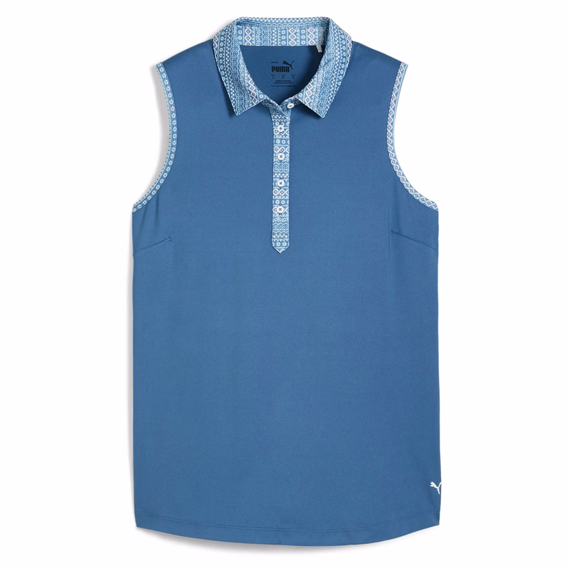 PUMA® Fair Isle Women's Sleeveless Golf Polo Shirt