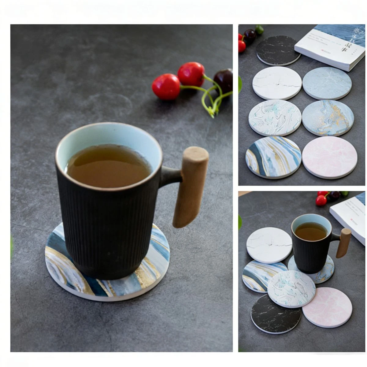 Personalized Round Ceramic Table Coasters 1