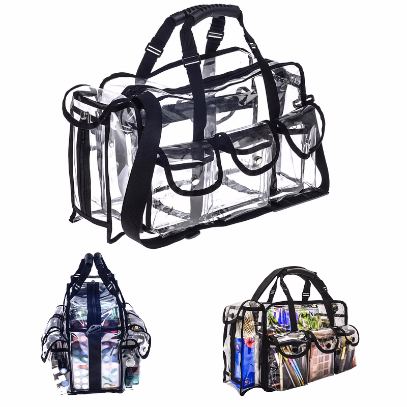 Professional Clear PVC Makeup Kits Organizer Bag
